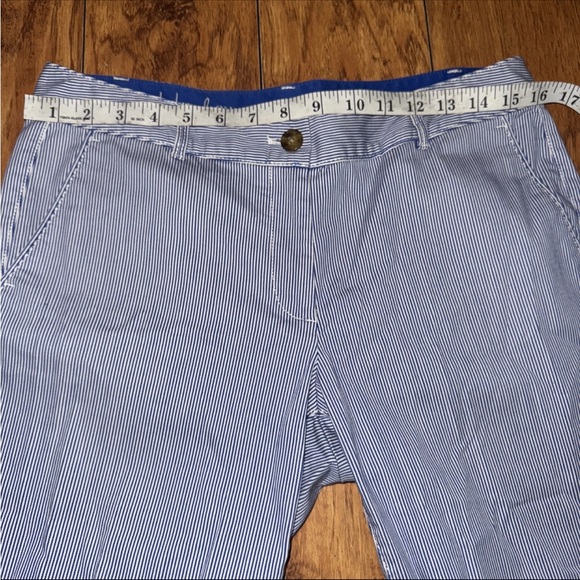 Talbots The Weekend Chino Womens Size 6P Mid Rise Stripe Flat Front Stretch - Picture 4 of 8